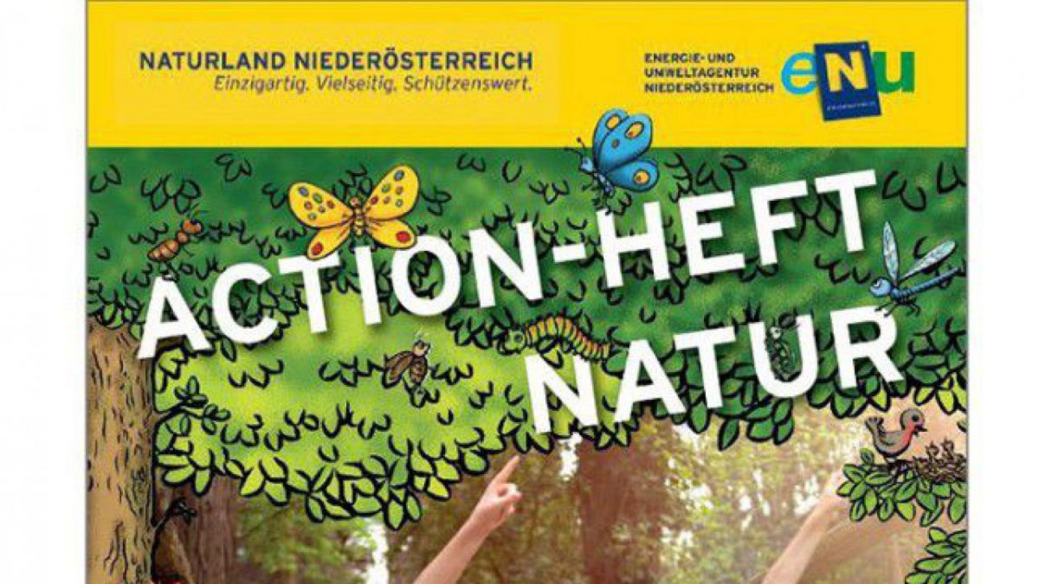 Cover des Action-Heft-Natur der Energie- und Umweltagentur Niederöstrreich.