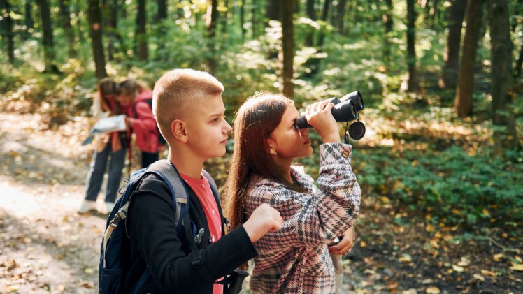 Kinder im Wald