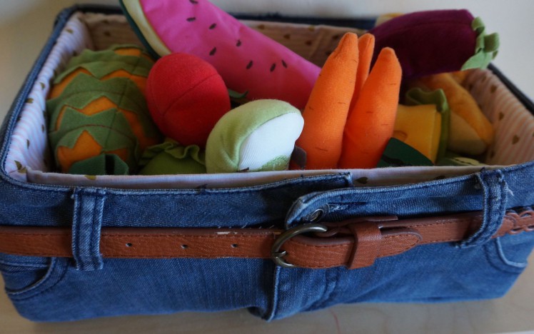 Box aus alter Jeans